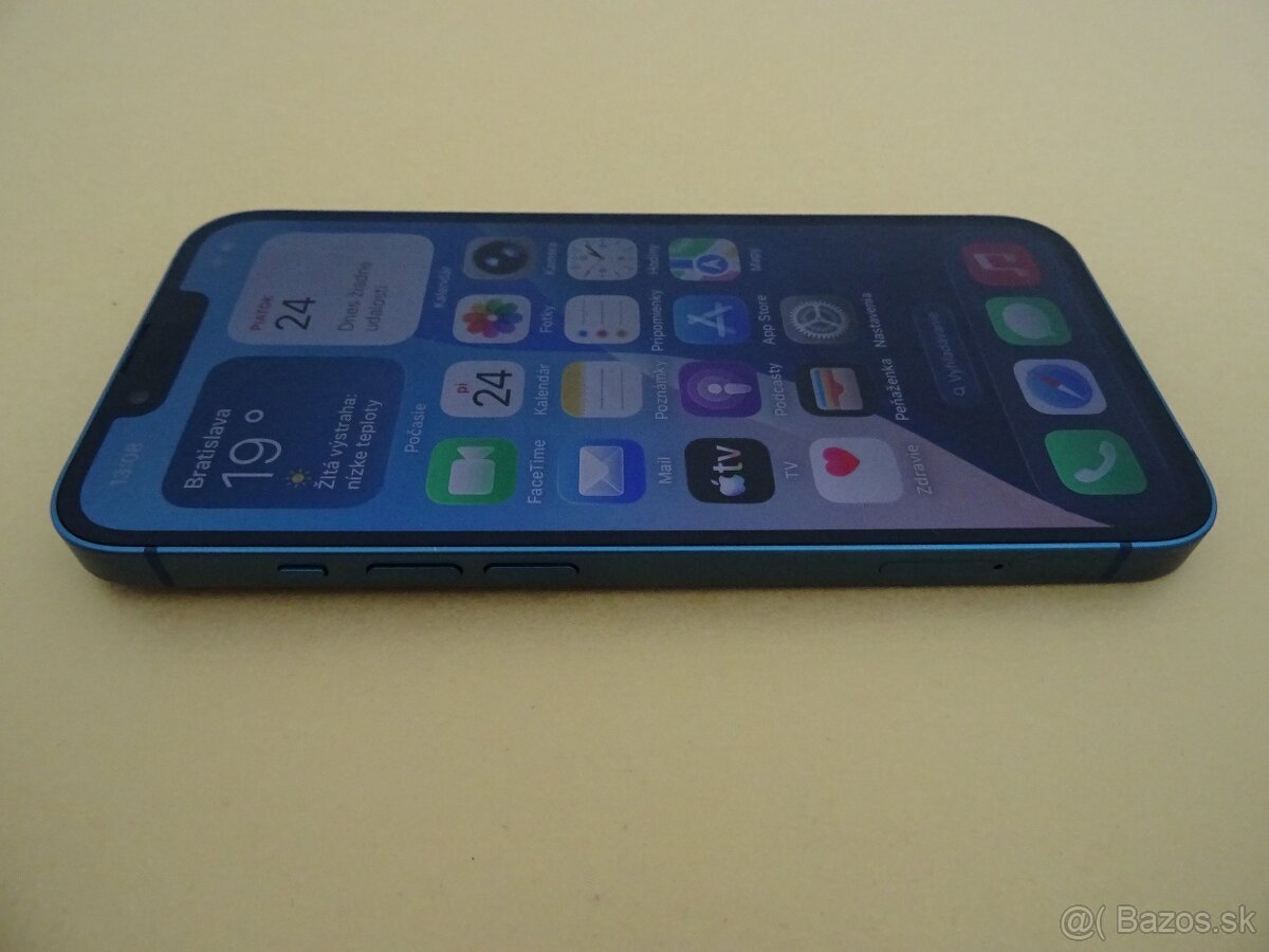 iPhone 13 128GB BLUE – ZÁRUKA 1 ROK – 100% BATERIA