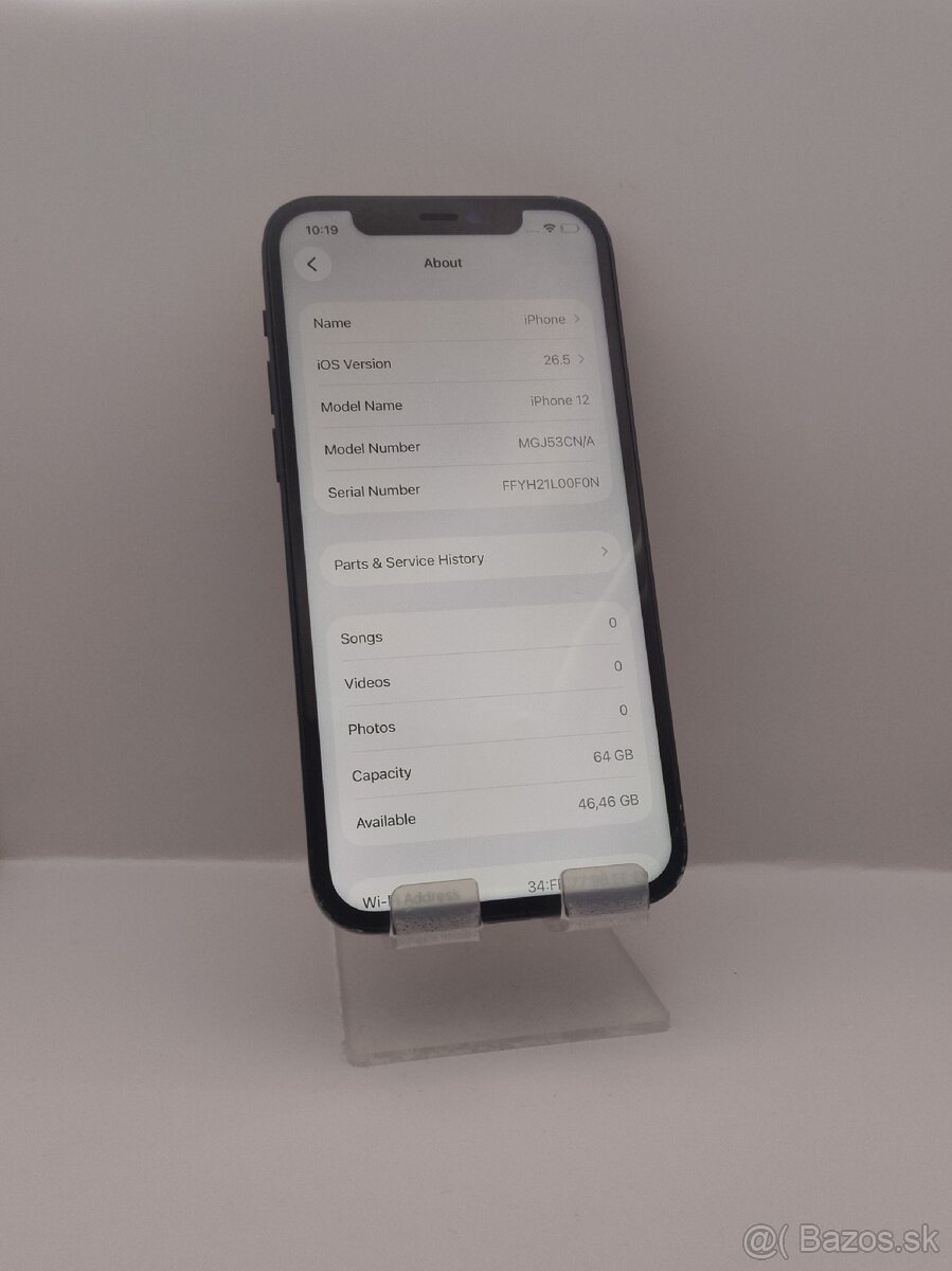 iphone 12 64GB čierny – batéria 100 %