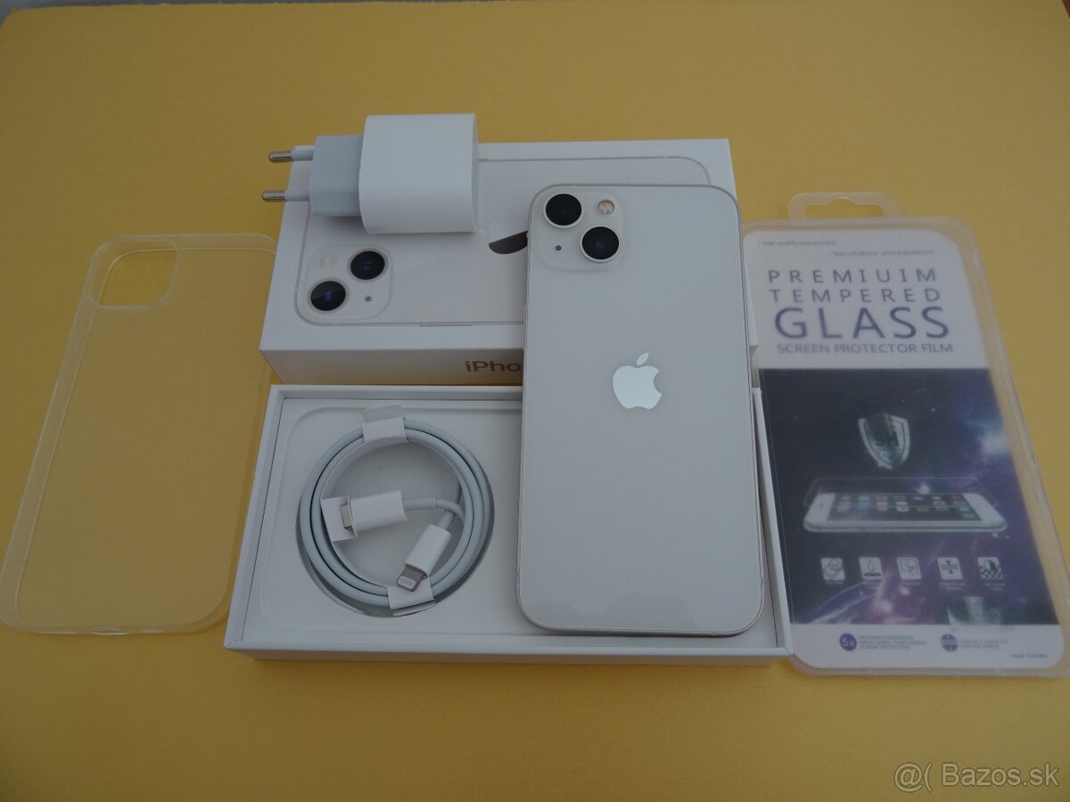 iPhone 13 128GB STARLIGHT – ZÁRUKA 1 ROK – 100% BATERIA