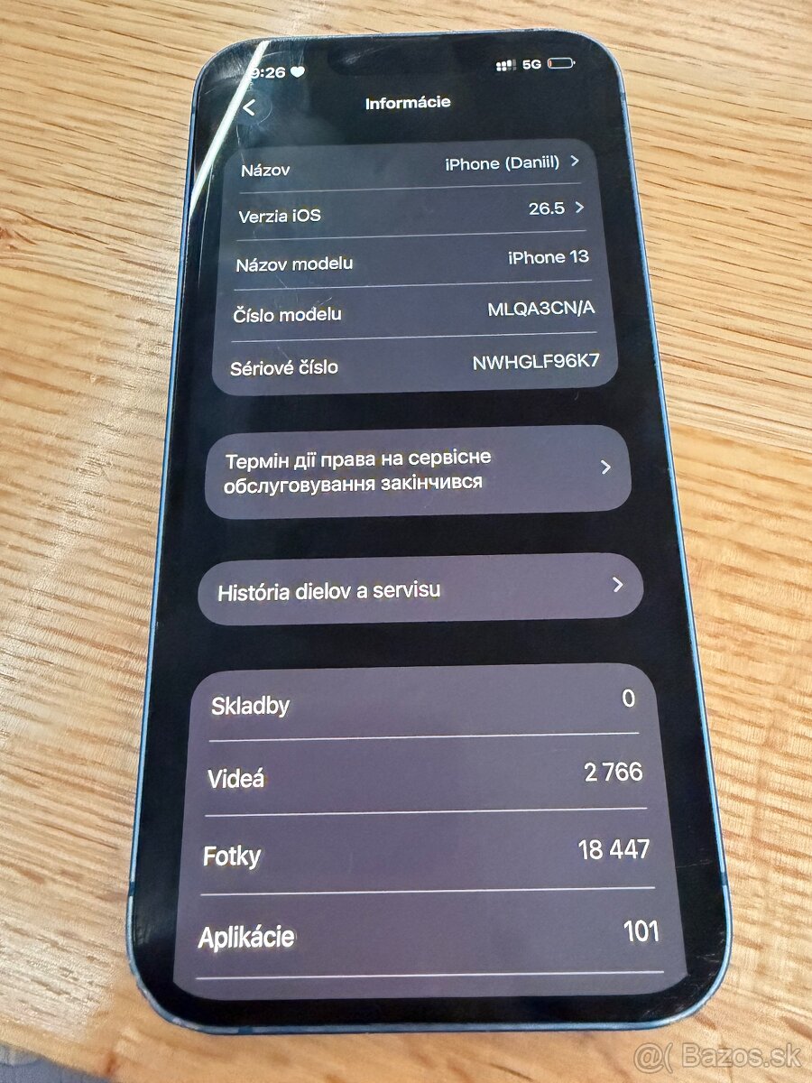 iPhone 13 256gb modrý