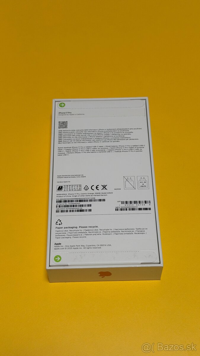 Apple iPhone 17 Pro – Cosmic Orange | NOVÝ, NEROZBALENÝ