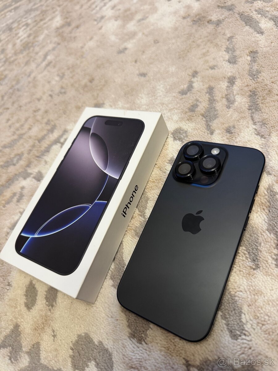 Predám iPhone 16 Pro 1TB Black Titanium – TOP stav