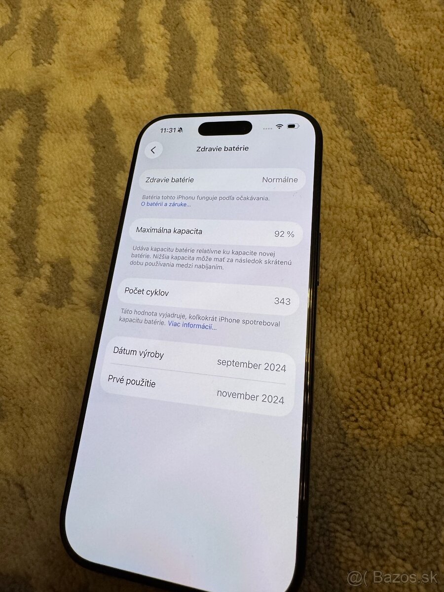 Predám iPhone 16 Pro 1TB Black Titanium – TOP stav