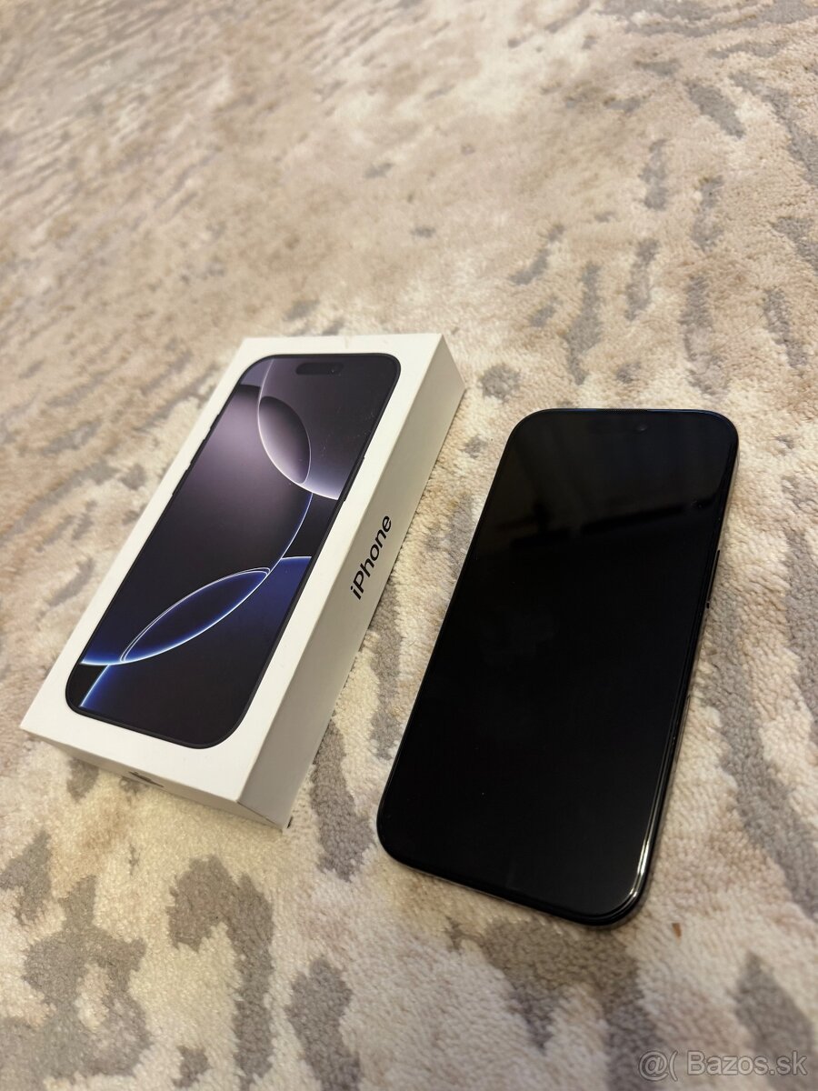Predám iPhone 16 Pro 1TB Black Titanium – TOP stav