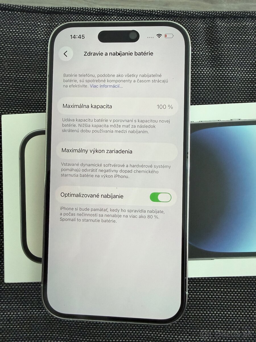 Iphone 14 pro 128GB strieborny,nova bateria