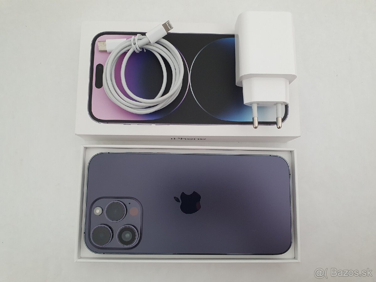 iPhone 14 PRO MAX 256GB 100% kapacita batérie FIALOVÝ