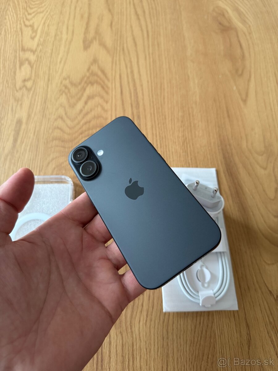 iPhone 16 128 gb Black v záruke + príslušenstvo