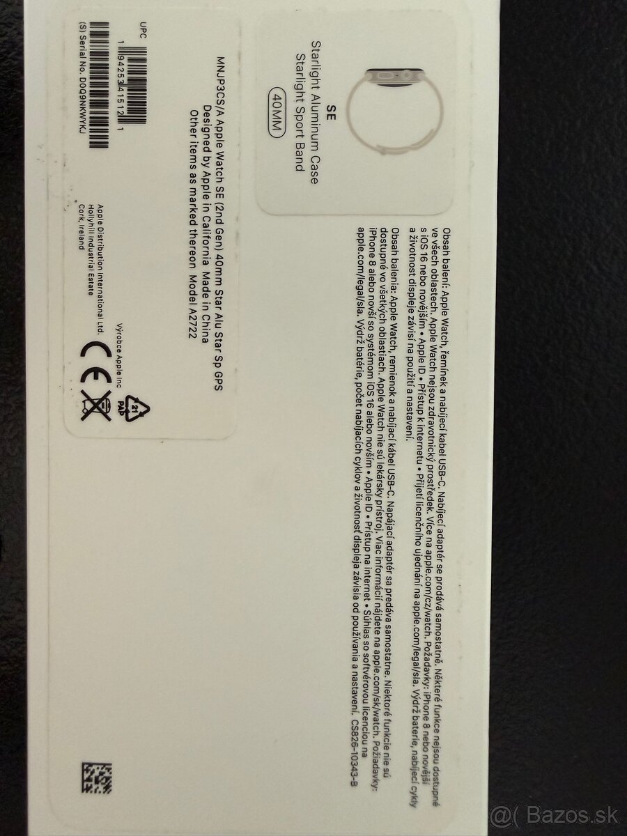 Apple Watch SE (2nd Gen) 40mm Star Alu