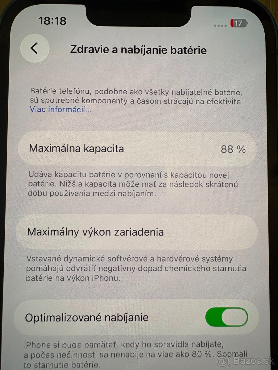 Predám iPhone 13 – Midnight Blue (128 GB)