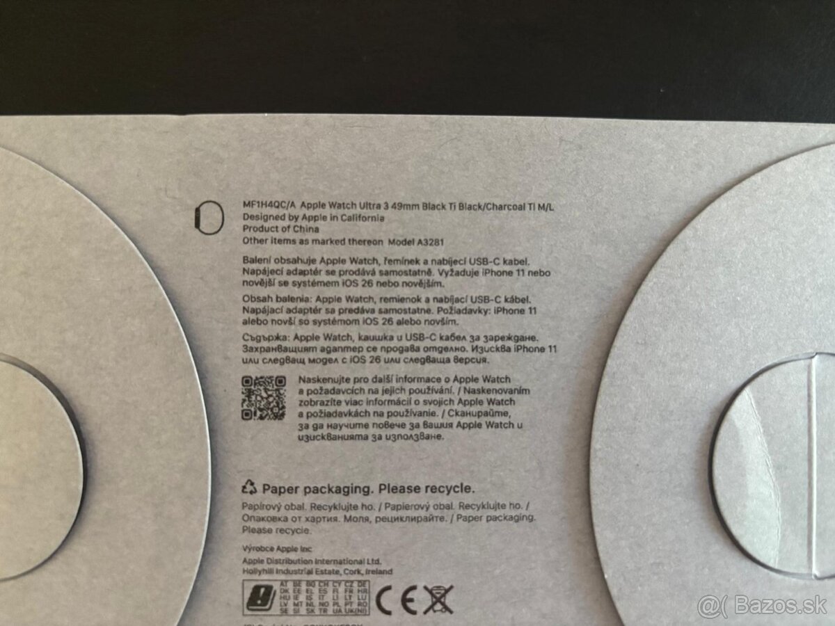 Apple Watch Ultra 3 49mm Black Ti