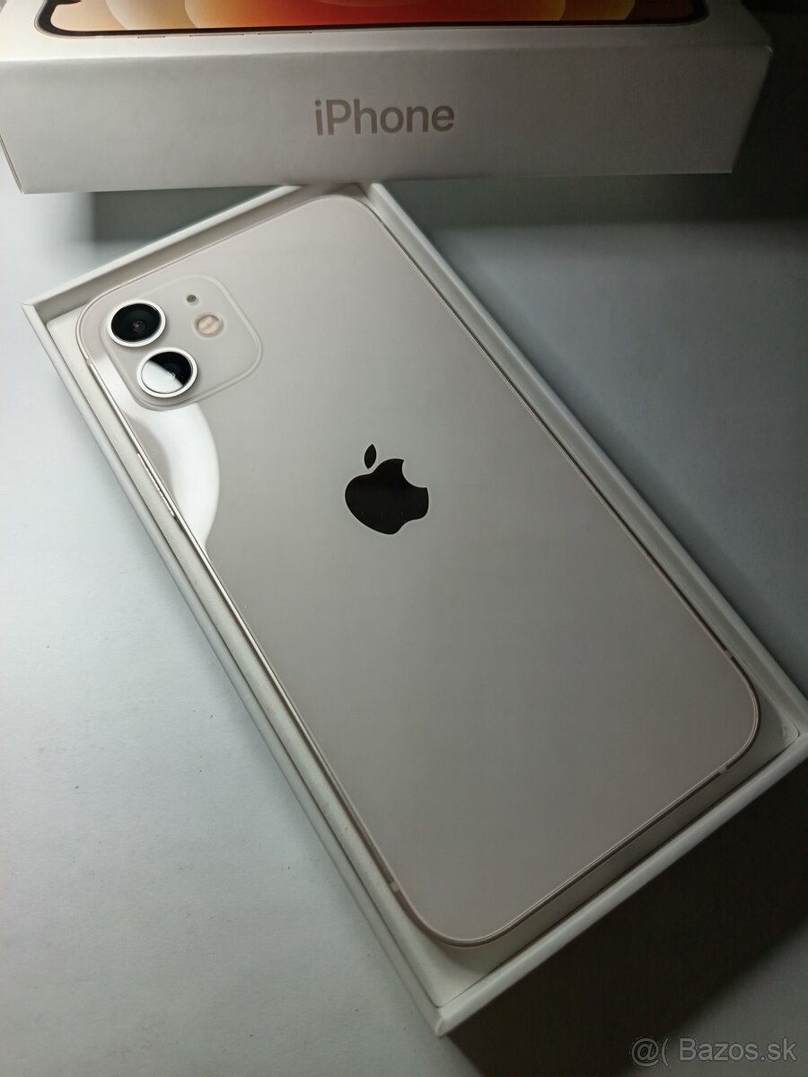 IPhone 12 64GB White ORIGINAL BAT.100% TOP STAV
