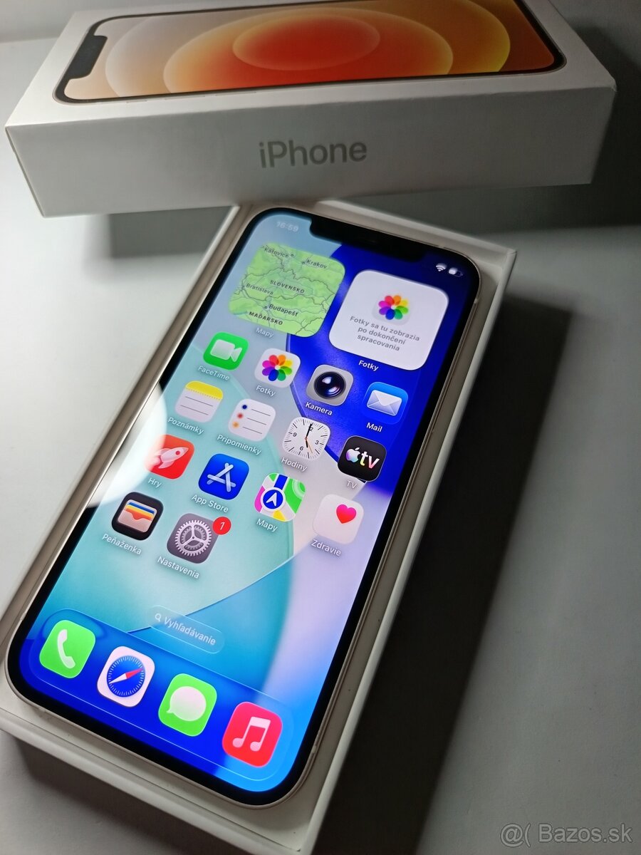 IPhone 12 64GB White ORIGINAL BAT.100% TOP STAV
