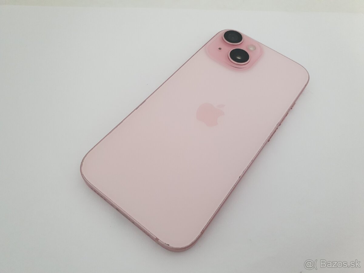 iPhone 15 128GB 100% kapacita batérie RUŽOVÝ