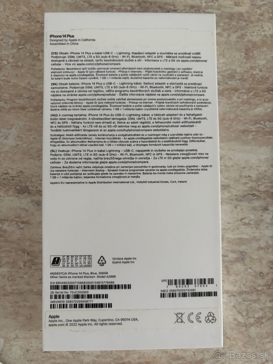 iPhone 14 Plus blue 256 GB