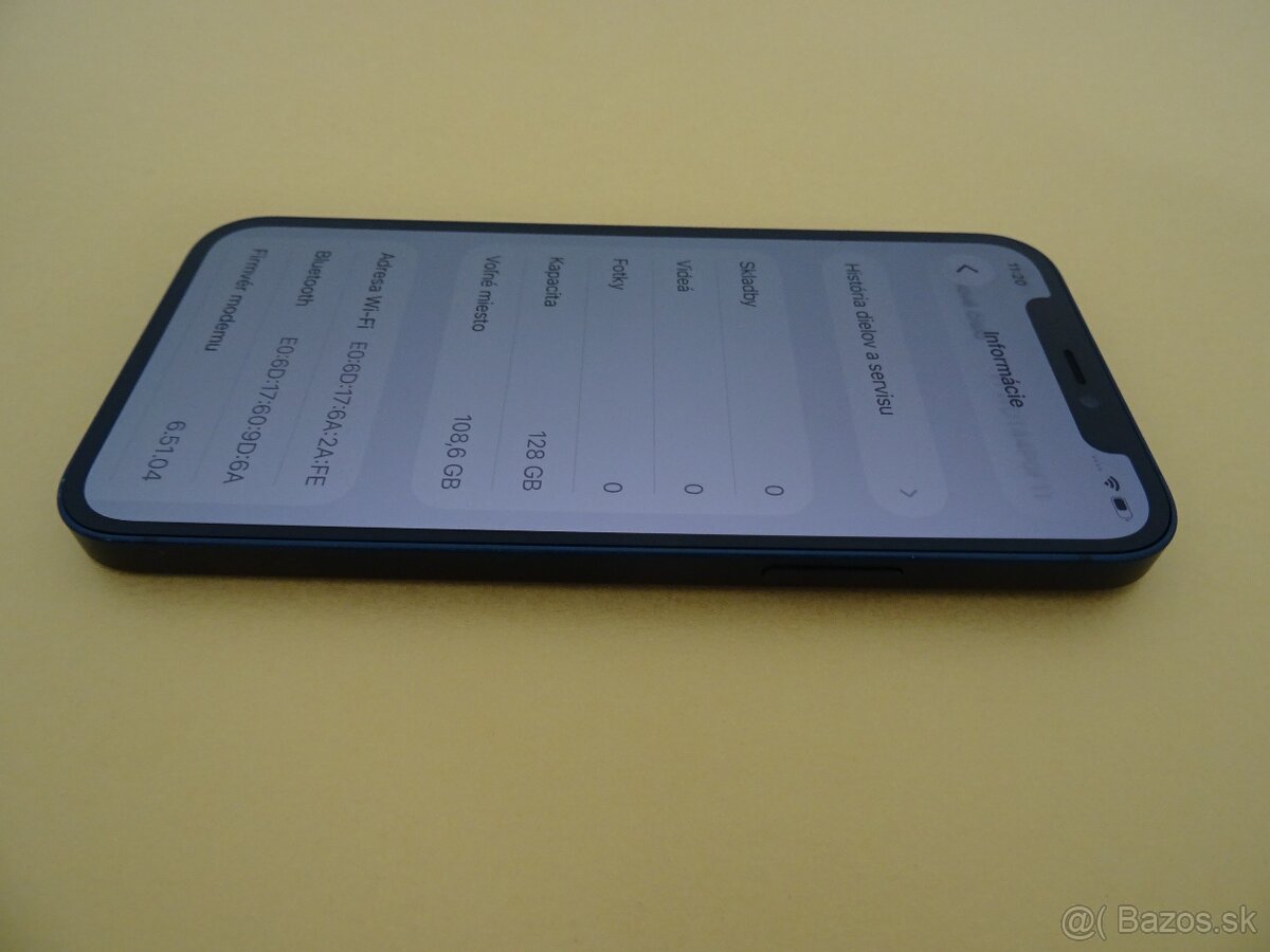 iPhone 12 128GB BLUE – ZÁRUKA 1 ROK – 100% BATERIA