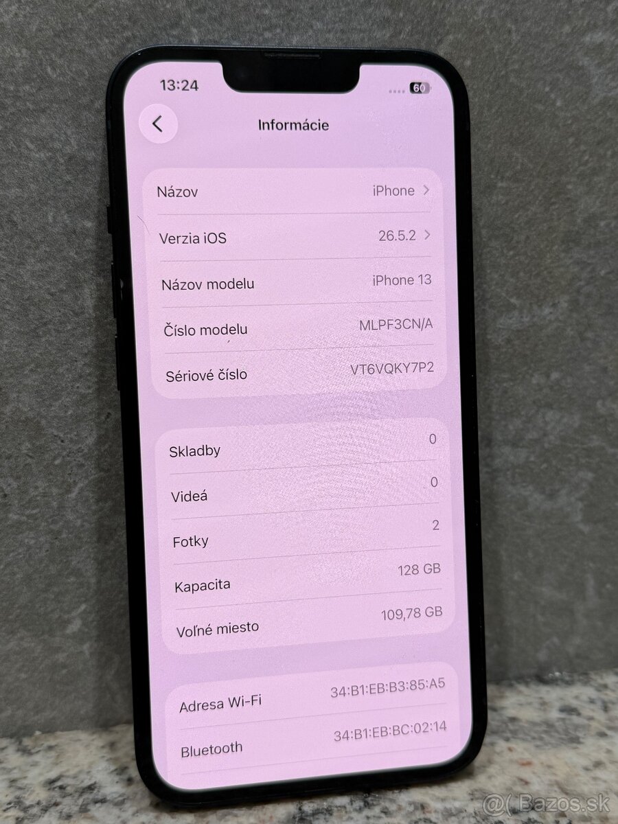Apple iPhone Midnight black 128gb Batéria 87%