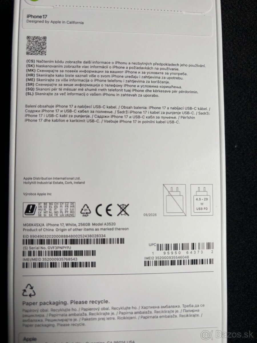 Apple Iphone 17 256GB