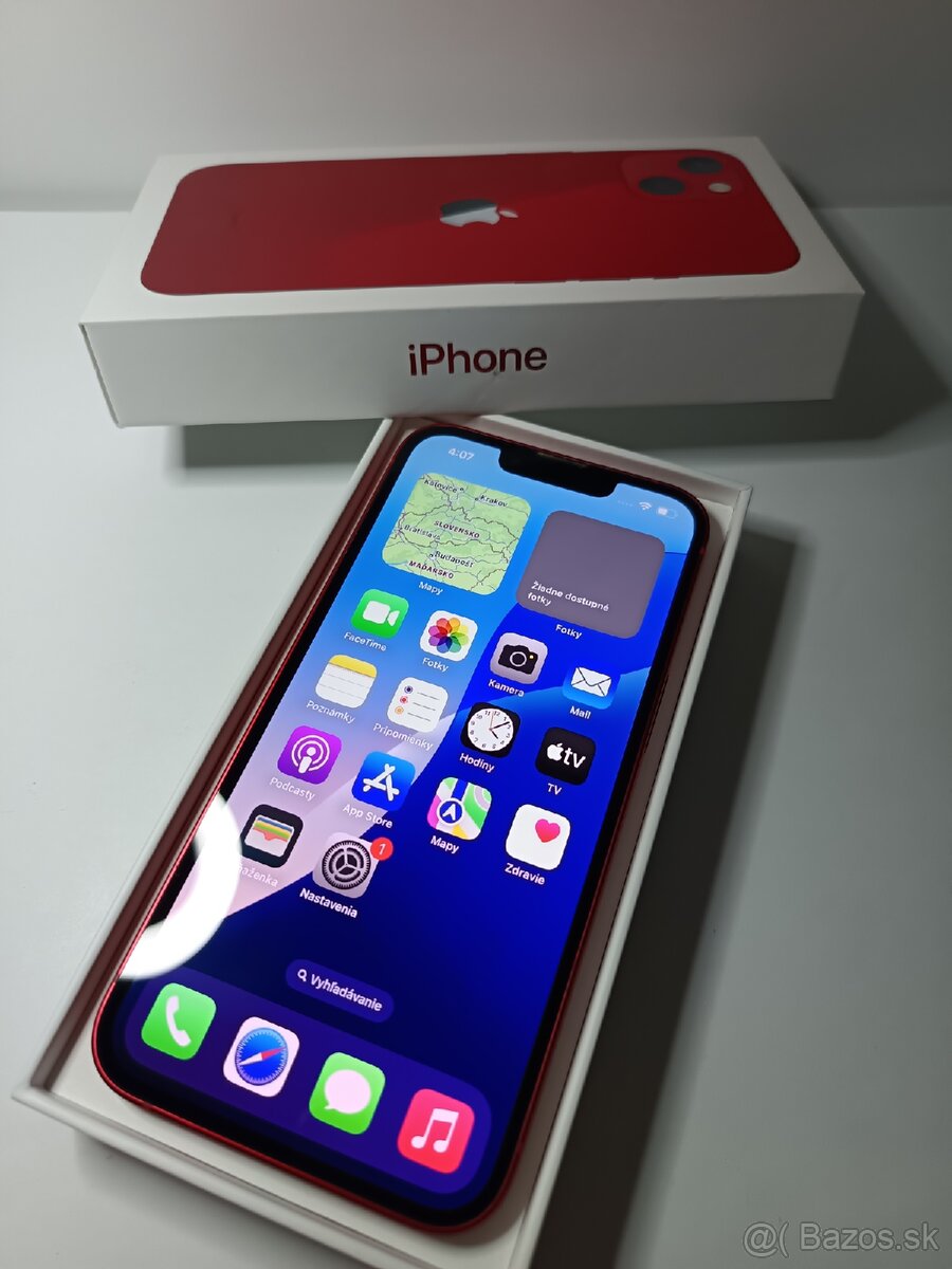 IPhone 13 Mini RED 128GB – NOVÁ ORIGINAL BAT. 100%, TOP