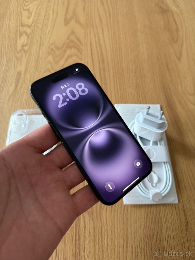 iPhone 16 128 gb Black v záruke + príslušenstvo