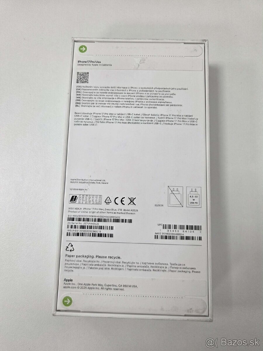 iPhone 17 Pro Max 2TB