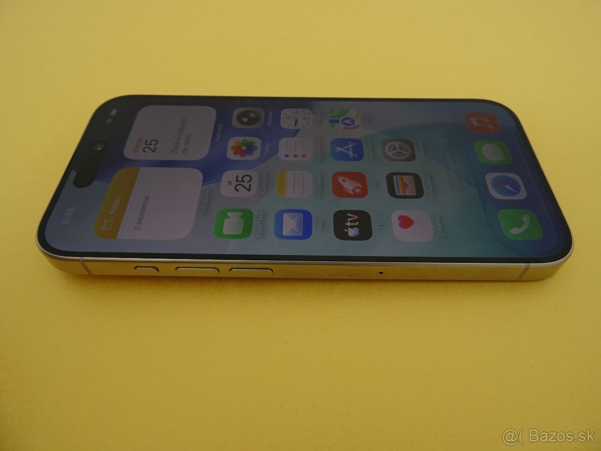 iPhone 15 PRO 128GB WHITE – ZÁRUKA 1 ROK