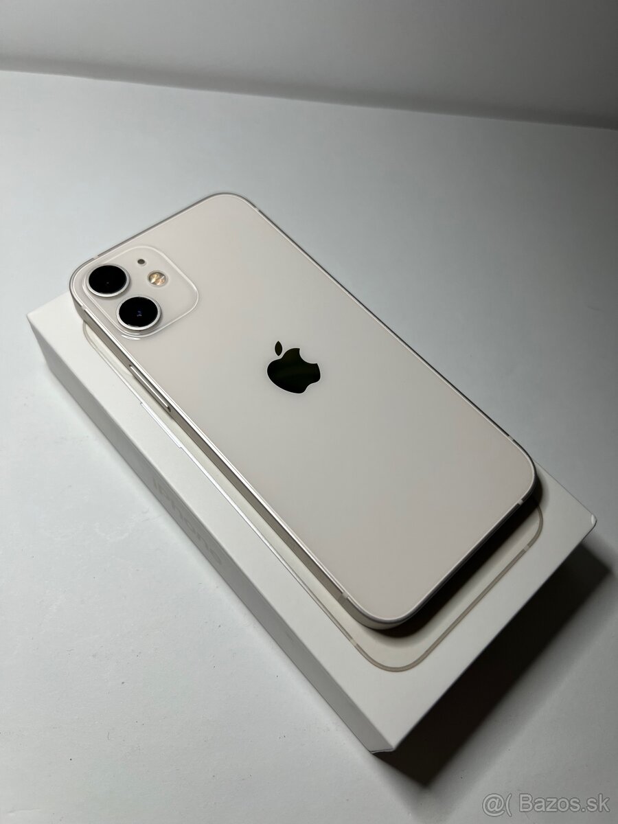 Iphone 12 Mini white 64gb, NOVÁ ORIGINAL BAT.100%,TOP PONUKA