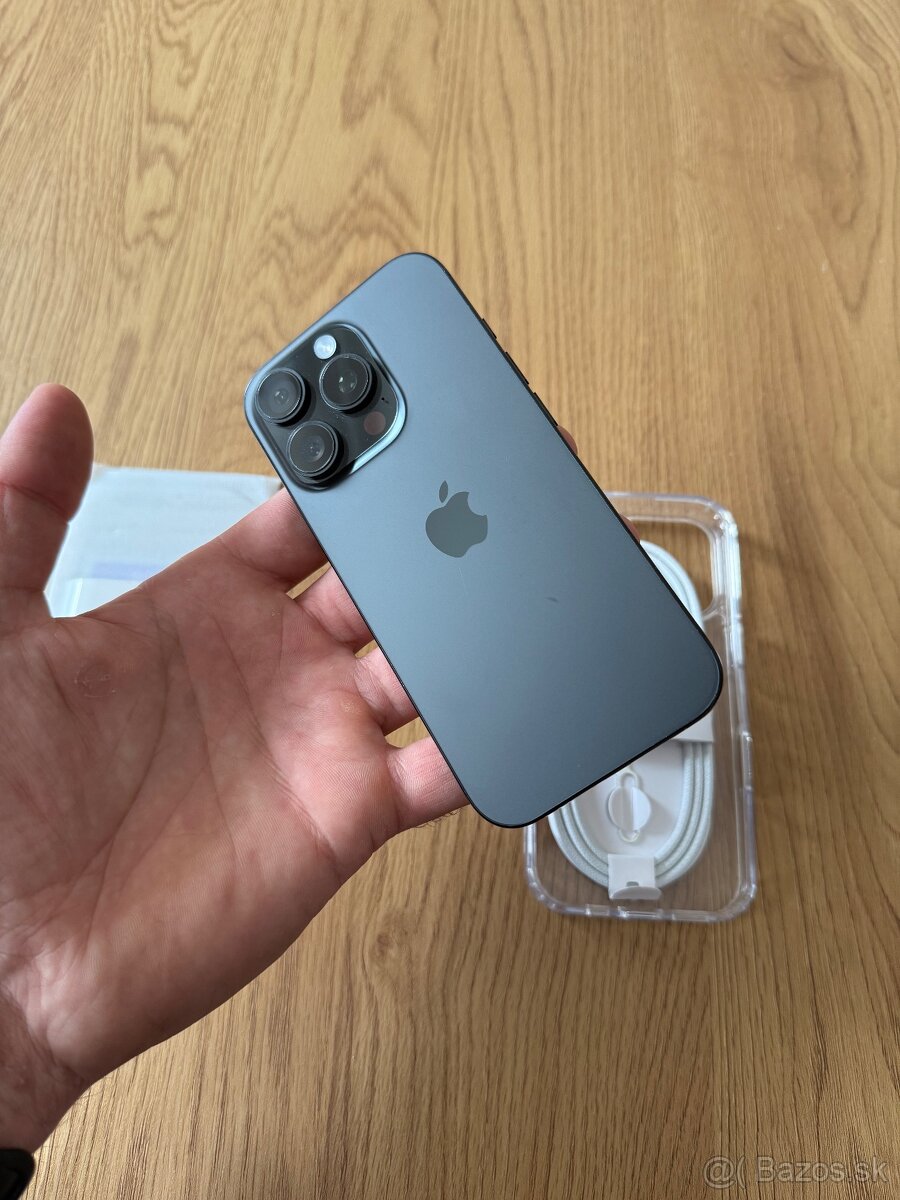 iPhone 16 Pro 128 gb Black Titanium v záruke + príslušenstvo