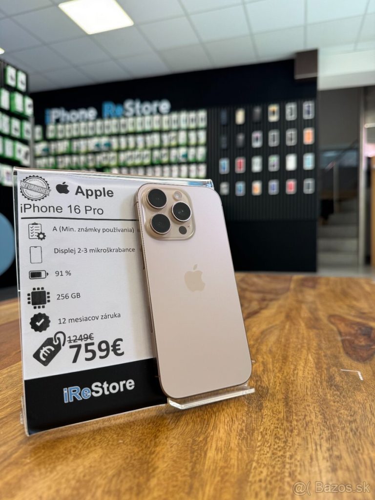 ZÁRUKA 1 ROK |  iPhone 16 Pro 256GB Desert Titanium