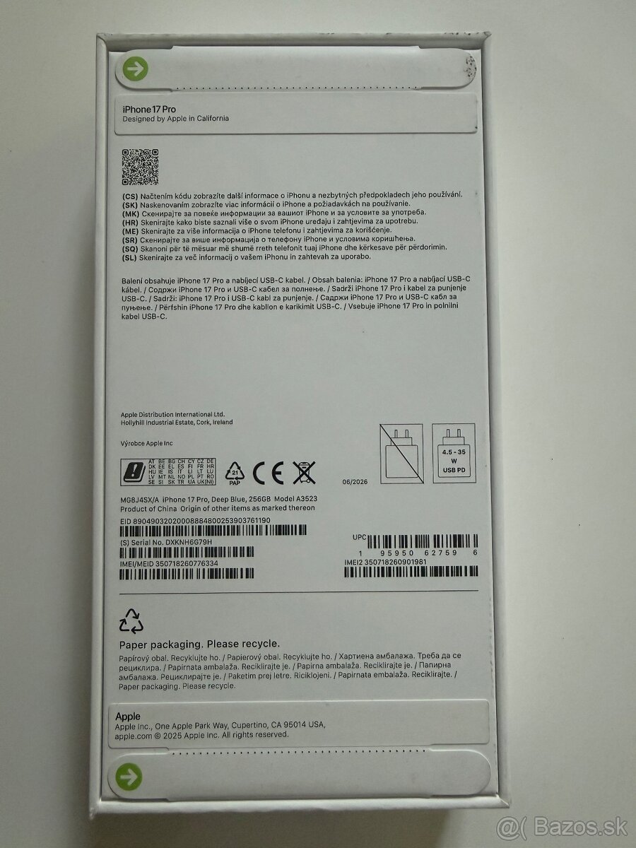 Apple iPhone 17 Pro 256GB Deep Blue