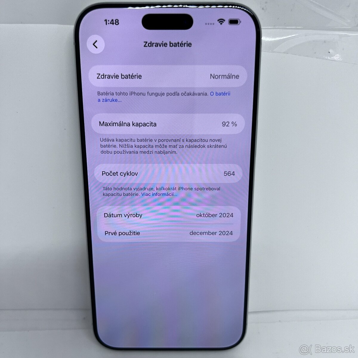 iPhone 16 PRO MAX 256GB WHITE TITANIUM – DOBRÝ STAV – ZÁRUKA