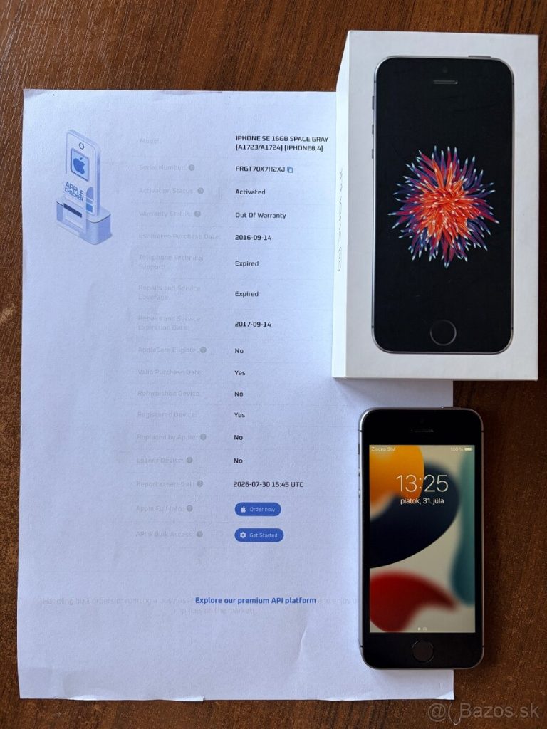 Predám Apple iPhone SE 16GB (1st gen 2016) Space Gray