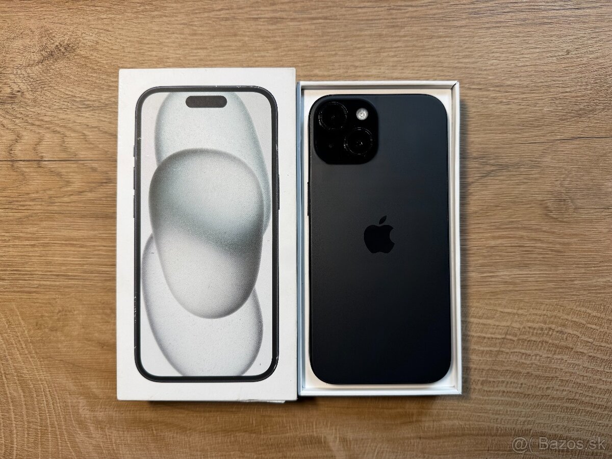 iPhone 15 Black 128GB 100% zdravie batérie