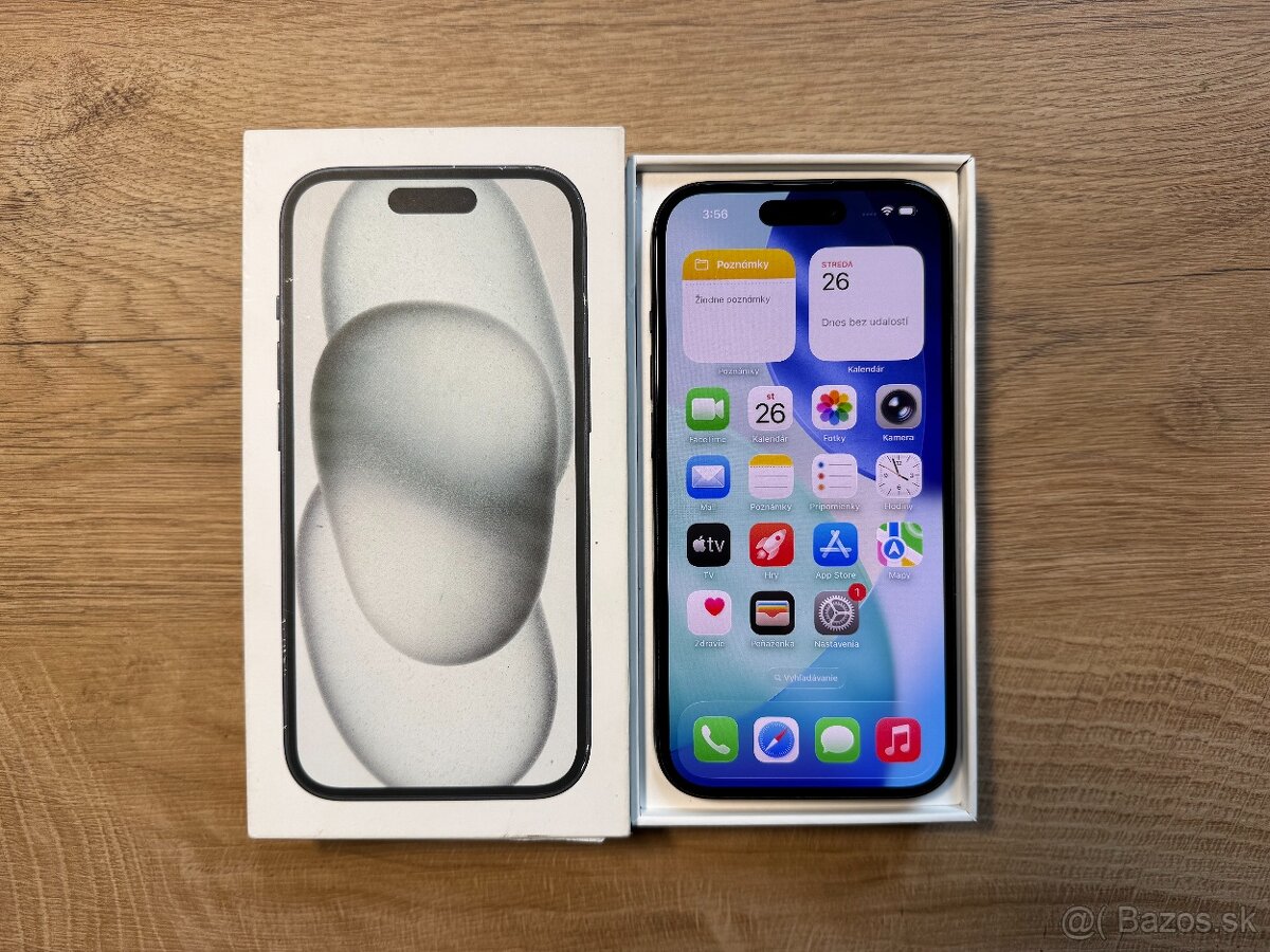 iPhone 15 Black 128GB 100% zdravie batérie