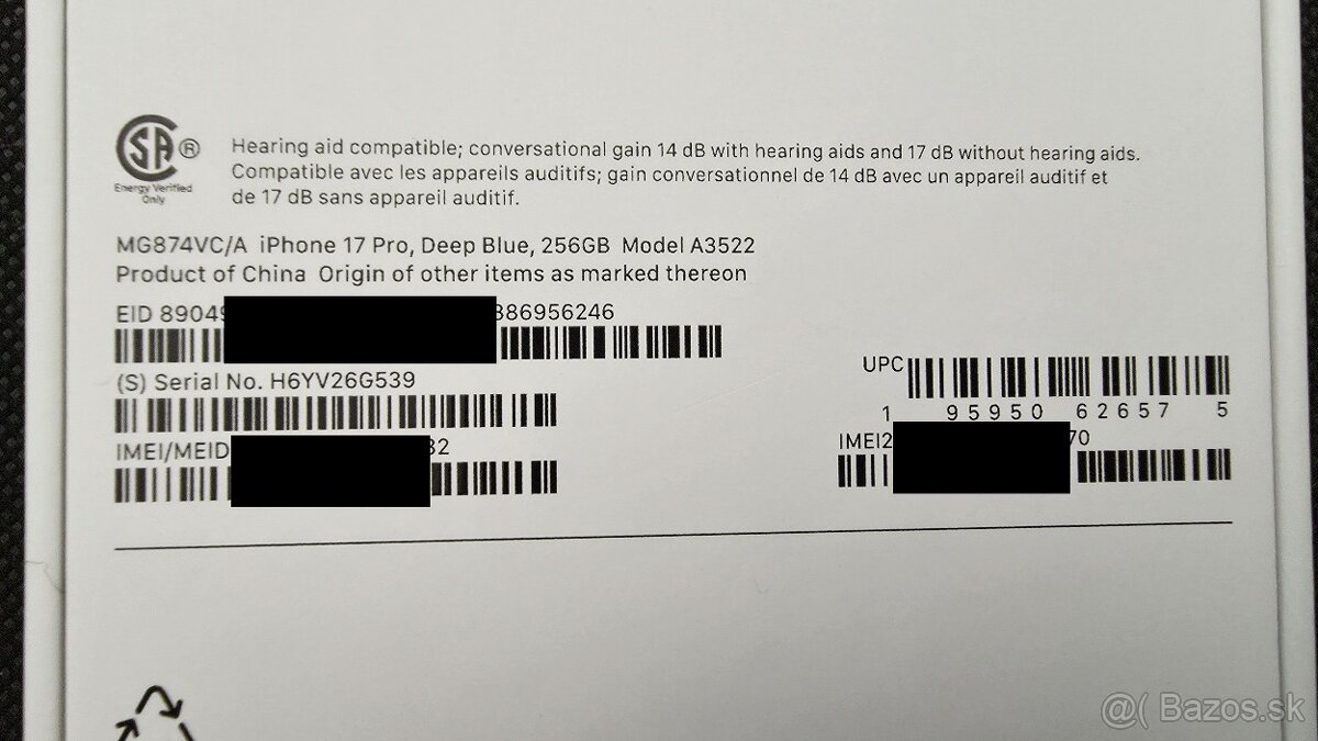 Apple iPhone 17 PRO 256GB Deep Blue , nový zapečateny