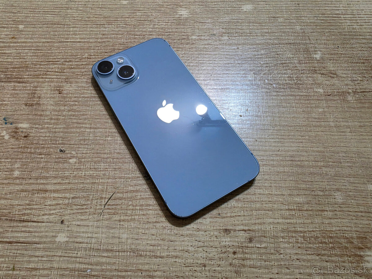 Iphone 14 Blue s novou bateriou telefon v krabici s kablom b